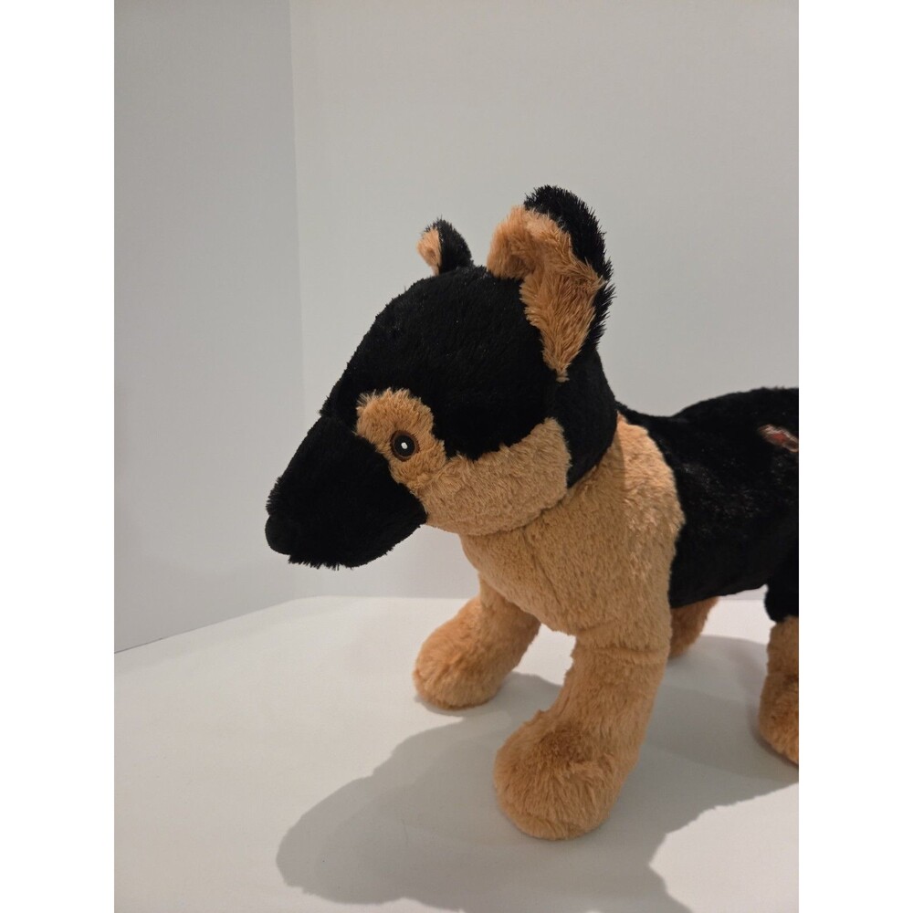 German Shepard 21” Long Black Tan Dog Long Paws Muttley Crew Plush Squeaker